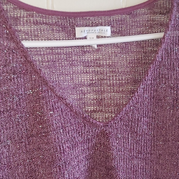 Aeropostale Fall Sparkle Flare Knit Sweater Small - Picture 2 of 2
